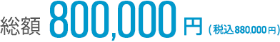 総額880,000円（税込）